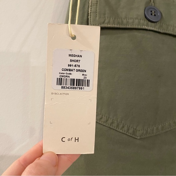 Citizens Of Humanity Meghan Surplus Combat Green Cargo Shorts - Picture 11 of 15